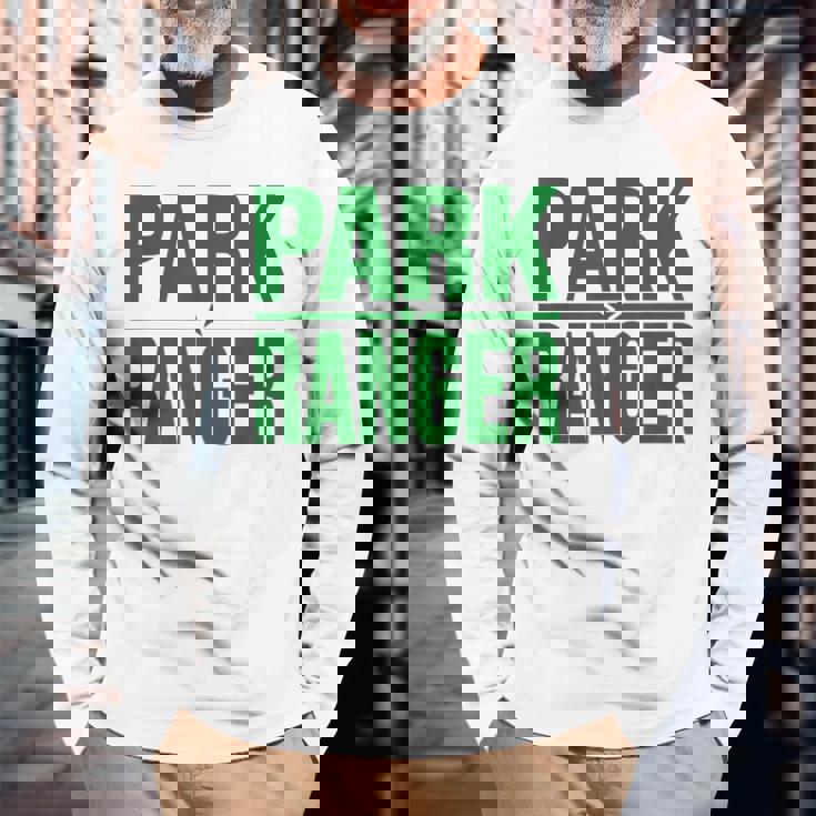 パークレンジャーパークランドワイルドライフフォレスト法執行機関 長袖Tシャツ 高齢者への贈り物