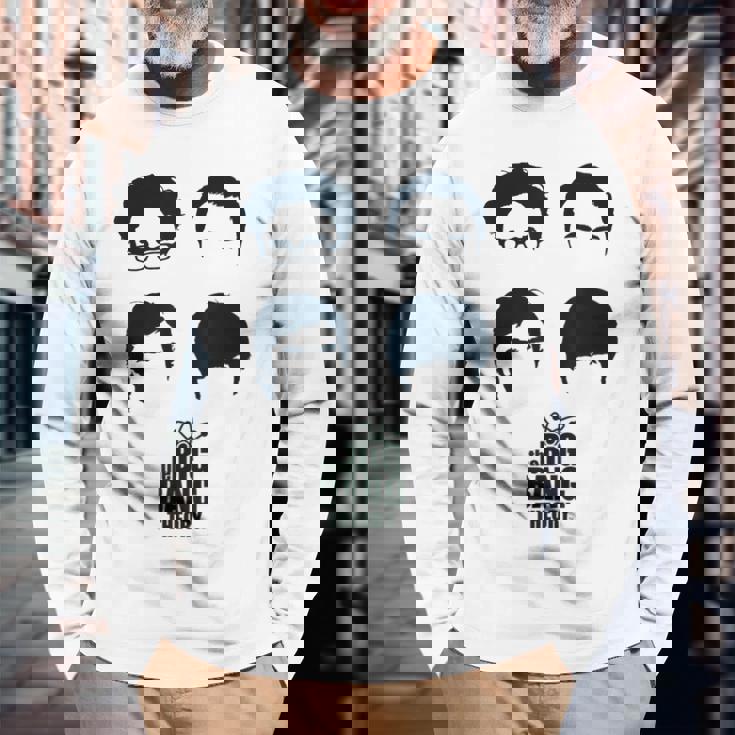 ビッグバン理論ロゴ グループヘア 長袖Tシャツ 高齢者への贈り物