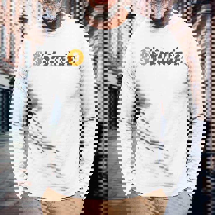 ビットコインbtcコイン暗号トレーダーBitcoinフューチャーフリーダムギフト 長袖Tシャツ 高齢者への贈り物