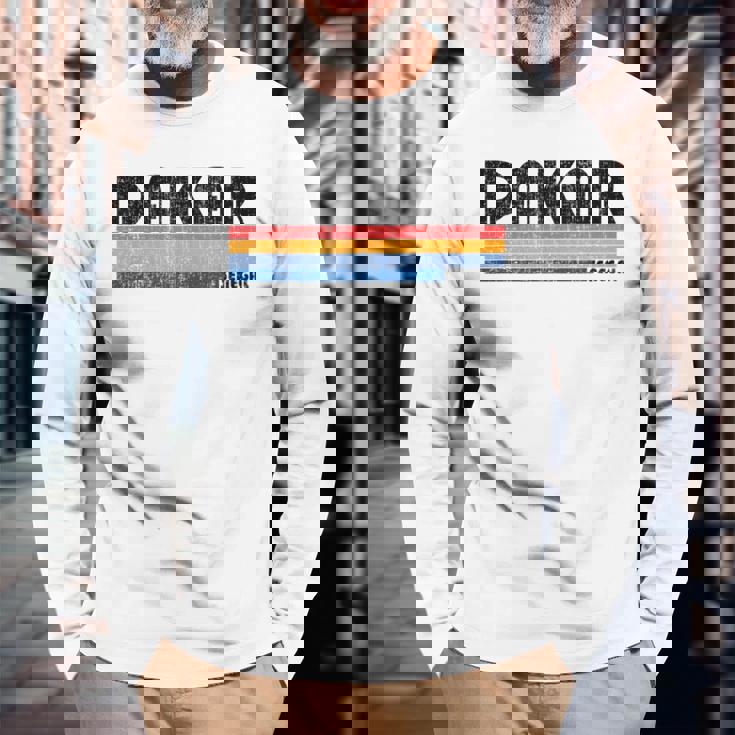 ビンテージ70年代80年代スタイルのダカール、セネガル。 長袖Tシャツ 高齢者への贈り物