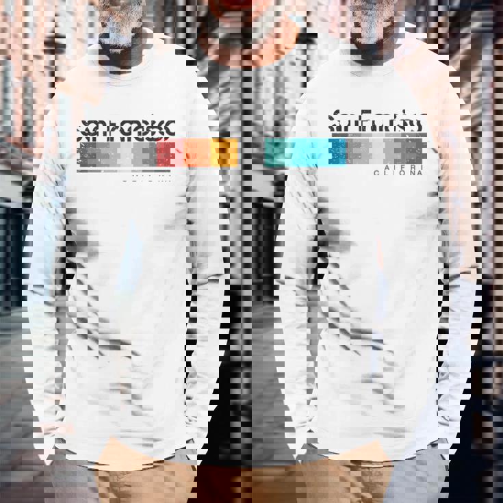 ビンテージサンフランシスコカリフォルニア1980年代レトロデザインtシャツ 長袖Tシャツ 高齢者への贈り物