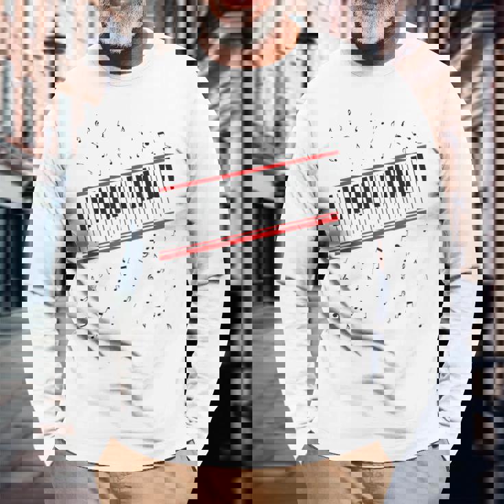 ビート・イット・ピアノ 長袖Tシャツ 高齢者への贈り物