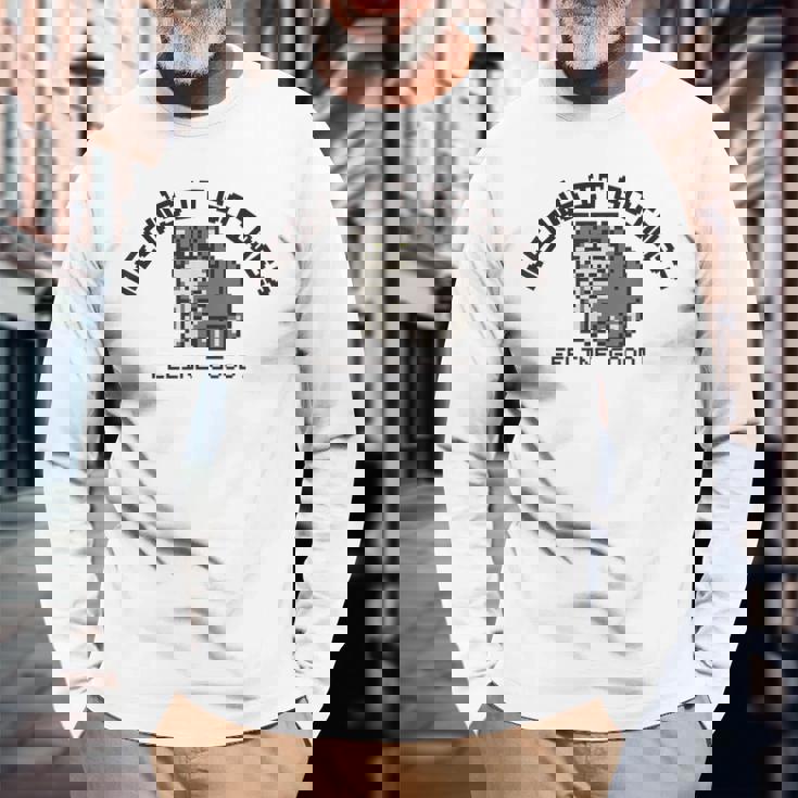 ピクセル アニマルズ マヌルネコ Manul Pallas's Cat 黒フォント 長袖Tシャツ 高齢者への贈り物