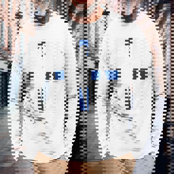 フィンランドサッカーファンジャージ 長袖Tシャツ 高齢者への贈り物