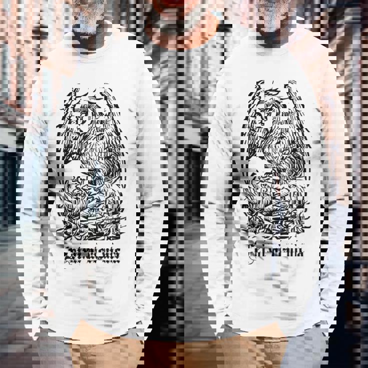 フェニックス。神話の鳥。灰から生まれ変わる。 長袖Tシャツ 高齢者への贈り物