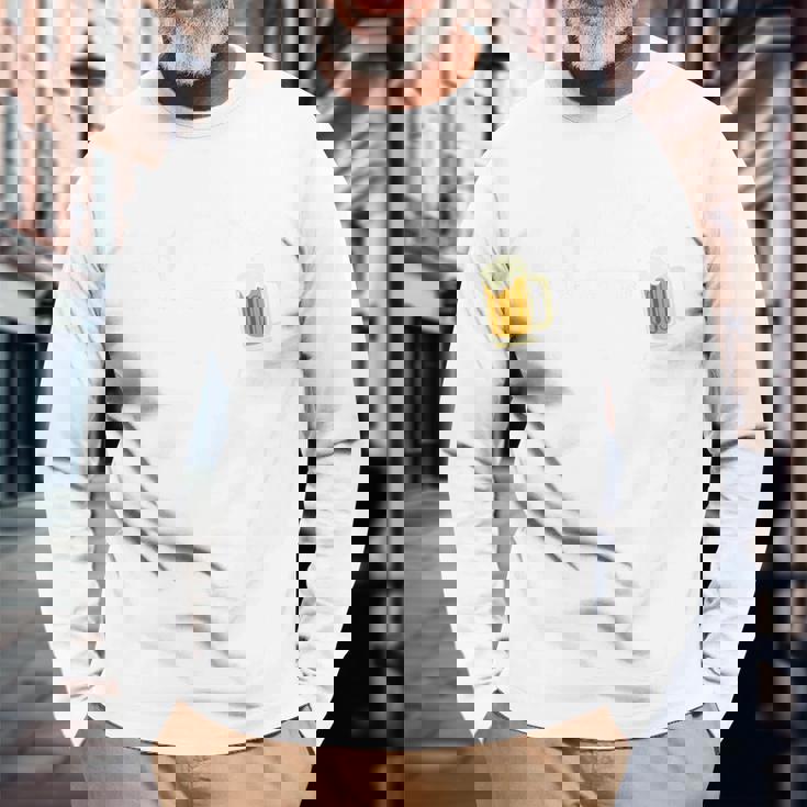 バックプリント フライデー エボリューション ウィークリー カレンダー ビール付き 長袖Tシャツ 高齢者への贈り物