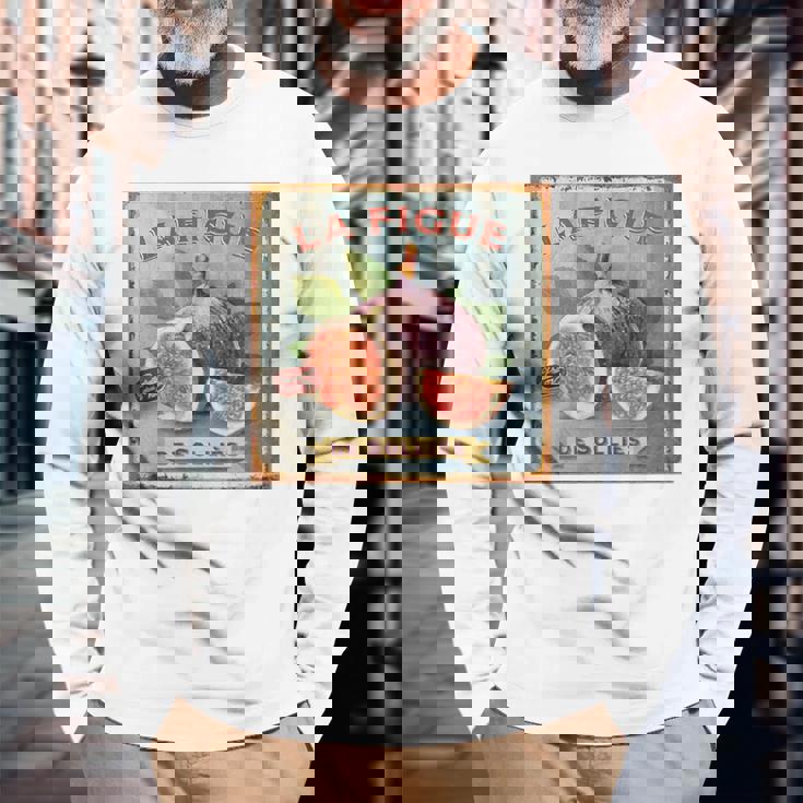 フランス イチジク ビンテージtシャツ 長袖Tシャツ 高齢者への贈り物