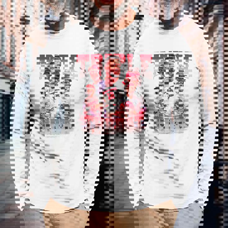 ブライス・ハーパー、カイル・シュワーバー&トレア・ターナー 長袖Tシャツ 高齢者への贈り物