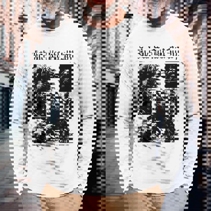 ブラックメタル ナマケモノ 笑える 邪悪 フェス バンド コンサート Metalloth Music 長袖Tシャツ 高齢者への贈り物