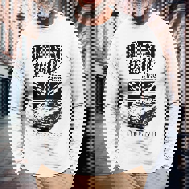 ブリティッシュクラシックカー トライアンフ スピットファイア 長袖Tシャツ 高齢者への贈り物