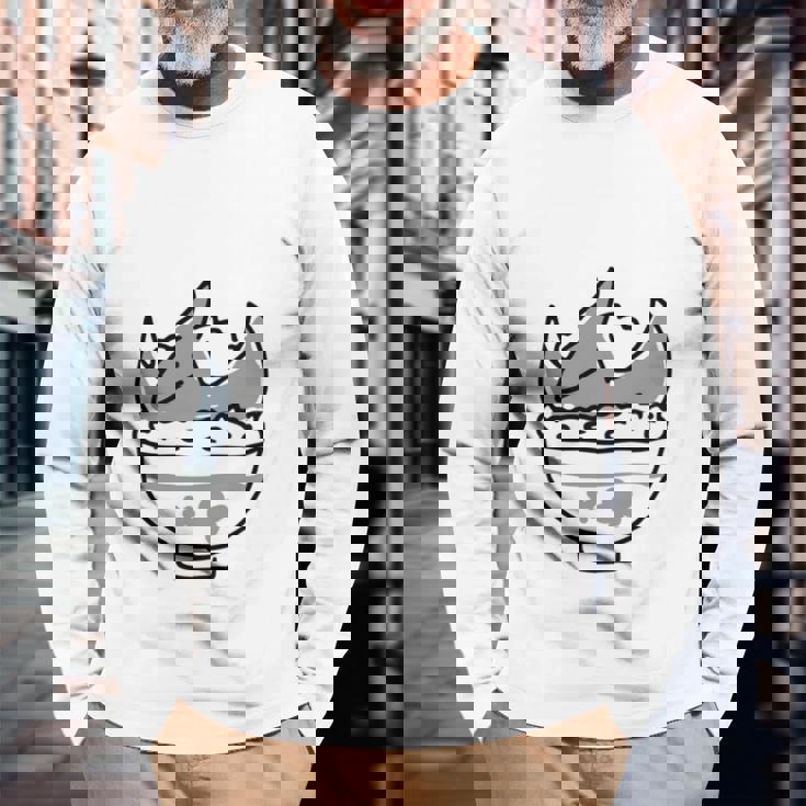 プテラノ丼 長袖tシャツ 長袖Tシャツ 高齢者への贈り物