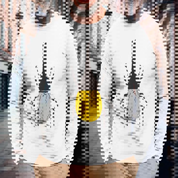 ヘラクレスオオカブト _昆虫_カブトムシ 長袖Tシャツ 高齢者への贈り物