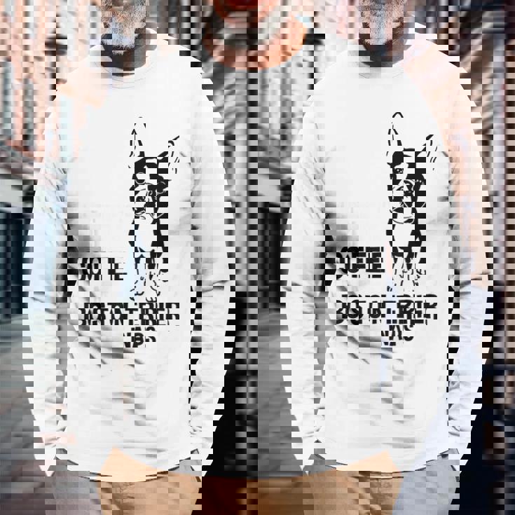 ボストンテリアtシャツ ボストンテリアシャツ レディース メンズ 長袖Tシャツ 高齢者への贈り物