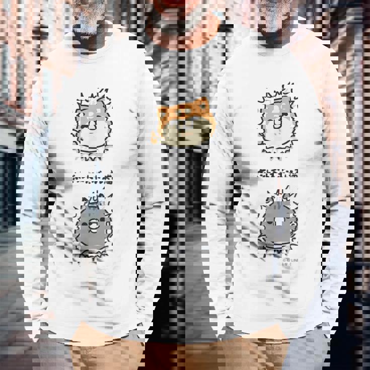 ボンレス犬とボンレス猫 Good 長袖Tシャツ 高齢者への贈り物