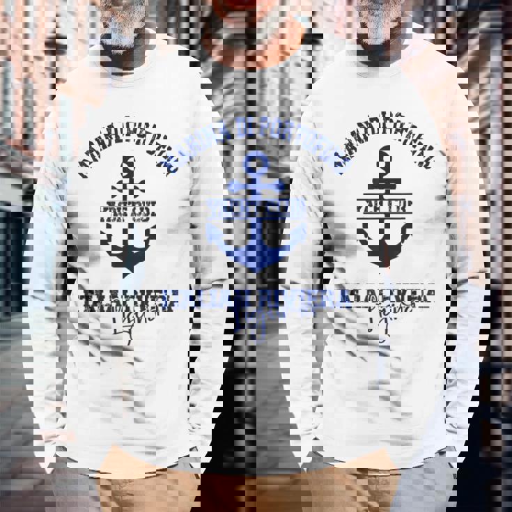 マリーナ・ディ・ポルトフィーノ イタリアン リビエラ ヨットクラブ ボートバケーション 長袖Tシャツ 高齢者への贈り物