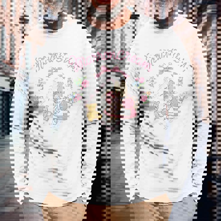 マロンクリーム ソーイング 長袖Tシャツ 高齢者への贈り物