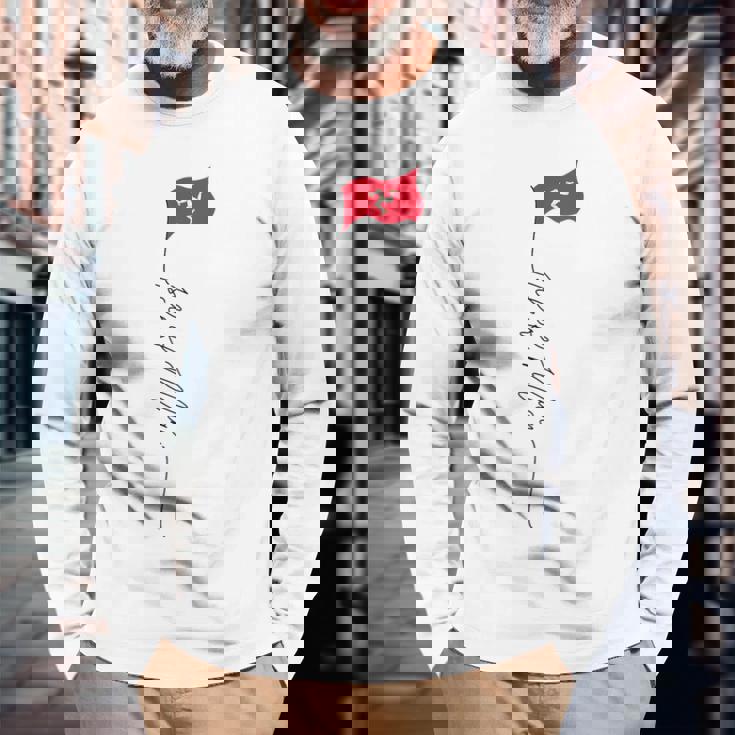 マン島の旗 マン島 マン島 愛国的な旗 長袖Tシャツ 高齢者への贈り物