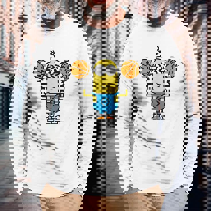 ミニオン Basket Ball Kevindouble Ball 長袖Tシャツ 高齢者への贈り物