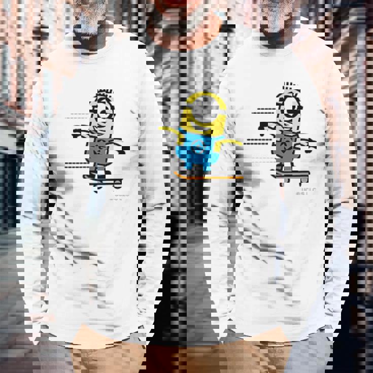 ミニオン Minionkateboard Carl 長袖Tシャツ 高齢者への贈り物