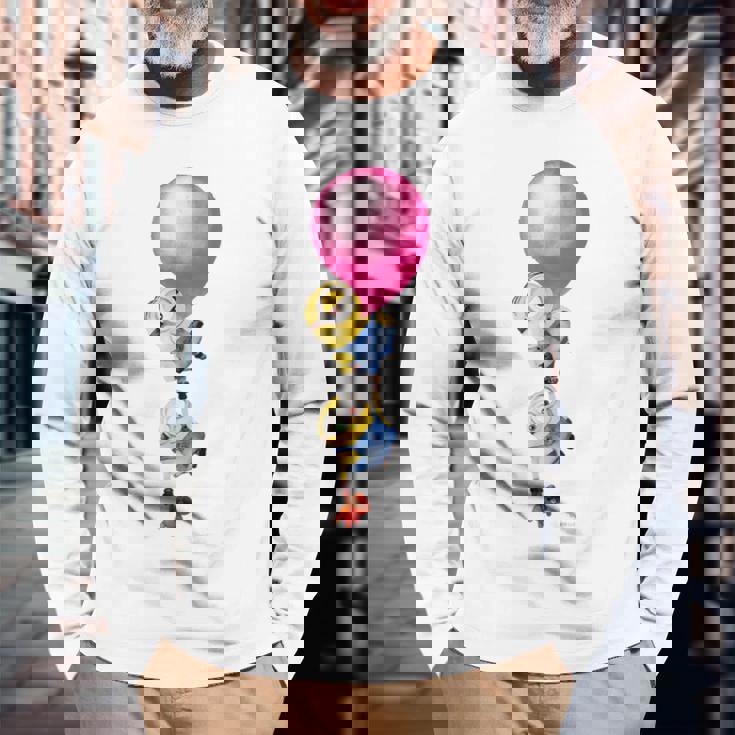 ミニオン Water Colorballoongum 長袖Tシャツ 高齢者への贈り物