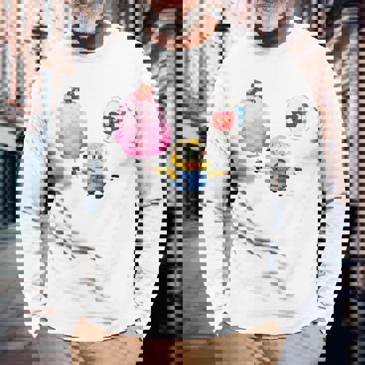 ミニオン Water Colorcotton Candy Bob 長袖Tシャツ 高齢者への贈り物