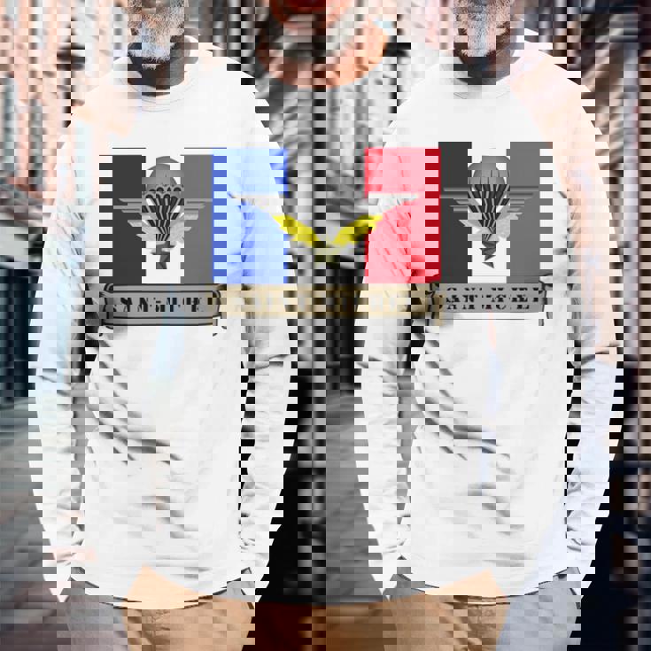 ミリタリー サンミッシェル 守護空挺部隊 フランス軍 長袖tシャツ 長袖Tシャツ 高齢者への贈り物