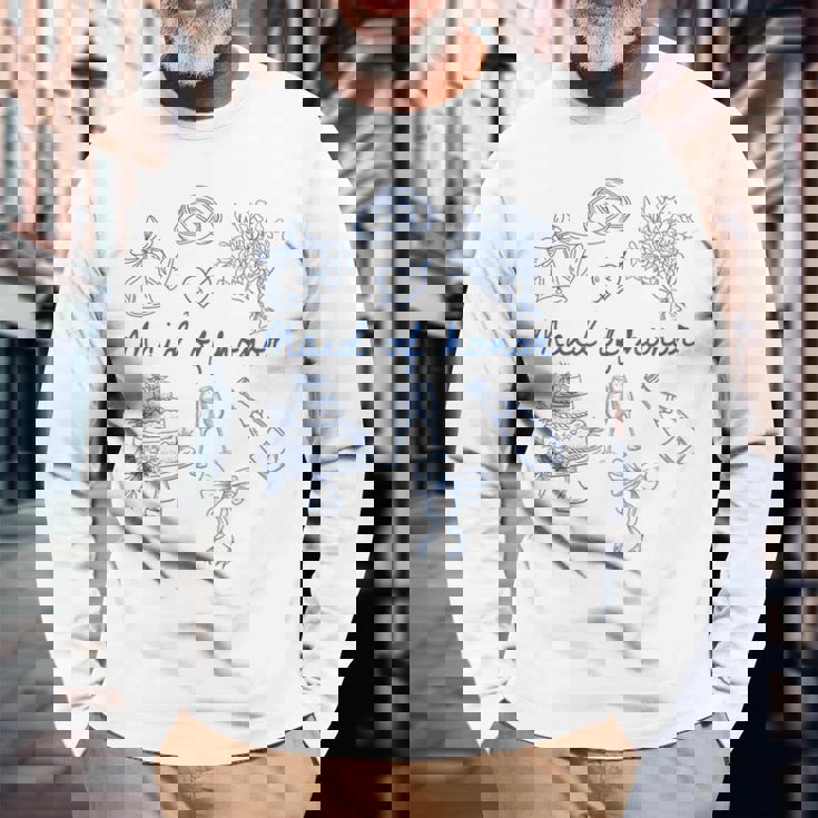 メイド・オブ・オナー ブライズメイド ブライダルパーティー 結婚式 独身 長袖Tシャツ 高齢者への贈り物