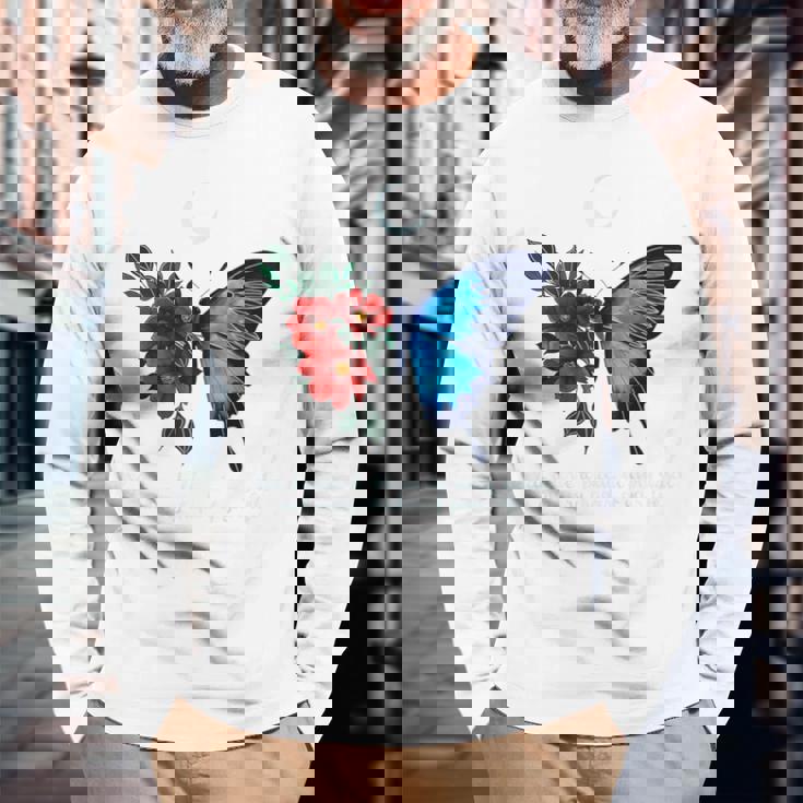 モナーク 蝶 天体 蝶 太陽 月 満ち欠け マジカル。 長袖Tシャツ 高齢者への贈り物