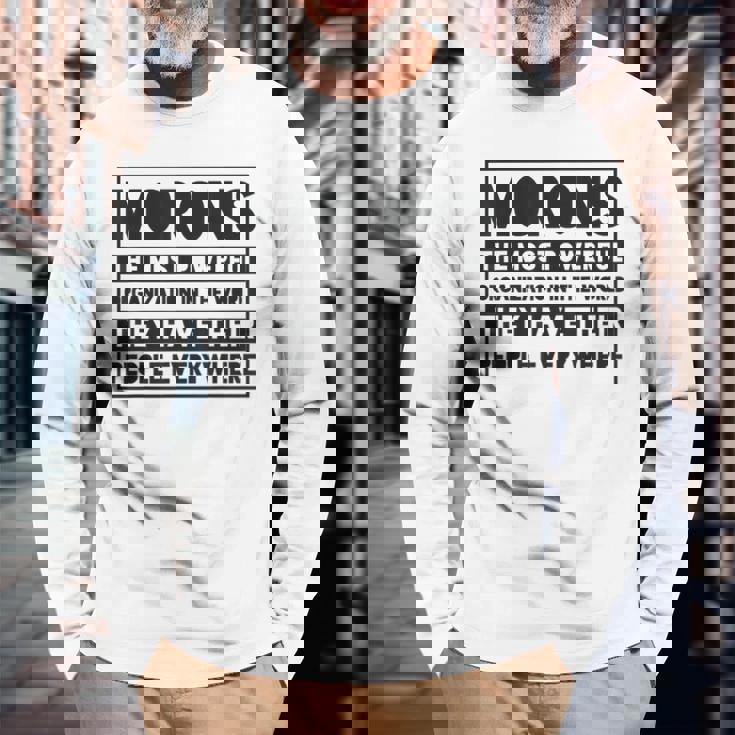 モロン 長袖Tシャツ 高齢者への贈り物