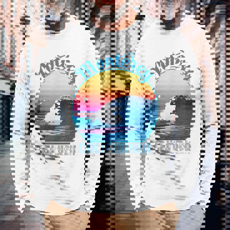 モントレーのお土産衣装 レトロ モントレー 長袖Tシャツ 高齢者への贈り物