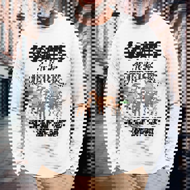 ヤギの恋人たちのためのヤギシャツ 農場アパレル ミームパンファニーヤギ 長袖tシャツ 長袖Tシャツ 高齢者への贈り物