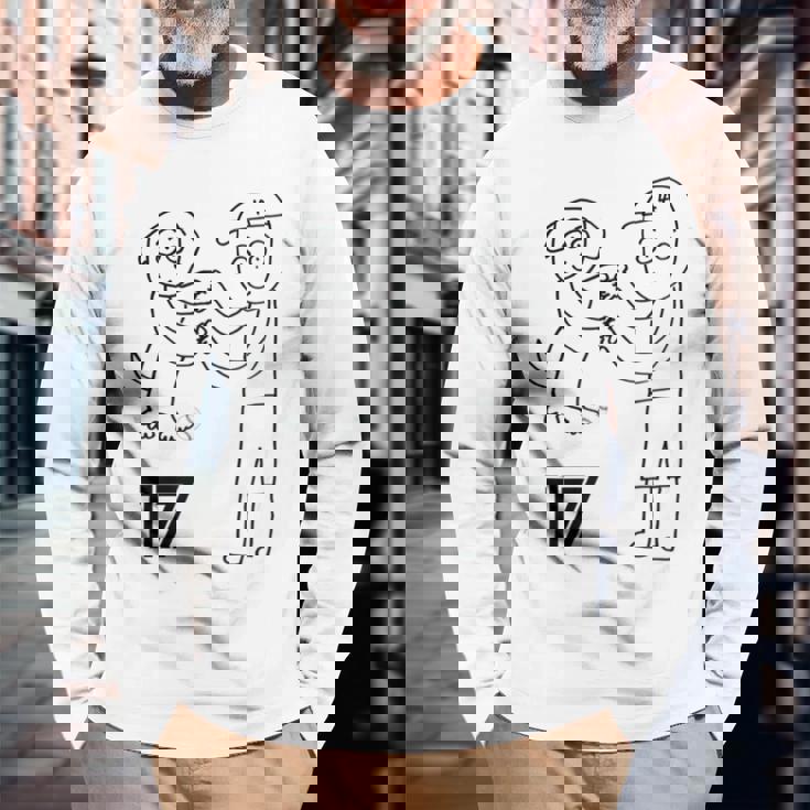 ユニフォーム風 応援 野球 Decoy Dekopin デコピン かわいい犬 Kooikerhondje 長袖Tシャツ 高齢者への贈り物