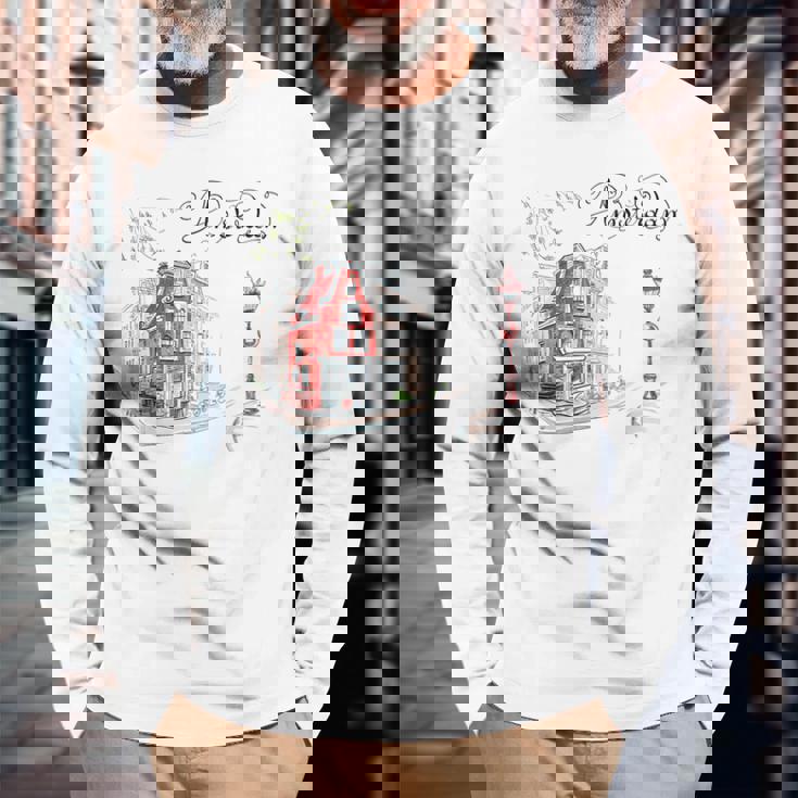 ヨーロッパ オランダ オランダ アムステルダム バケーション お土産 長袖Tシャツ 高齢者への贈り物