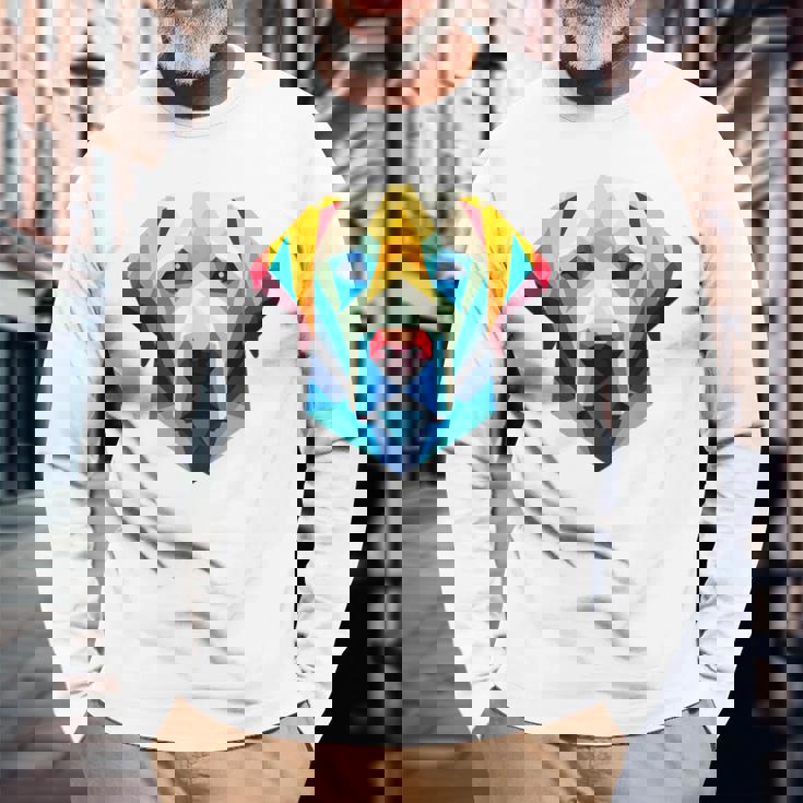 ラブラドールフェイス 長袖Tシャツ 高齢者への贈り物