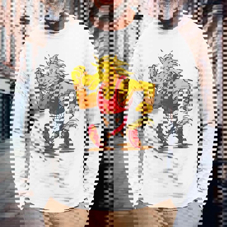 ランニング フィットネス スポーティ ユニコーン 長袖Tシャツ 高齢者への贈り物