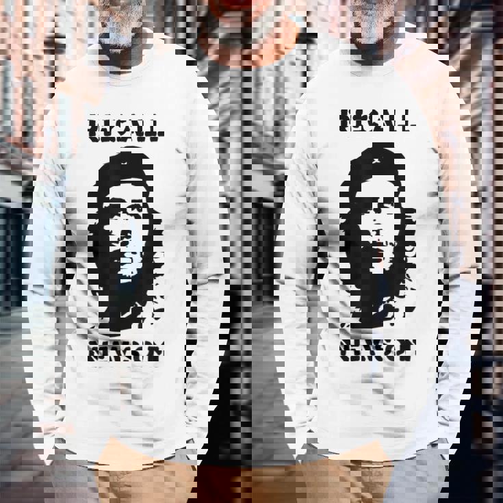 リコール ギャヴィン・ニューソム 反共産主義 反左 チェ・ゲバラ 長袖Tシャツ 高齢者への贈り物