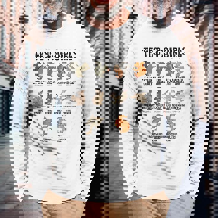 リスシャツの種類 おもしろリスシャツ リス 長袖Tシャツ 高齢者への贈り物