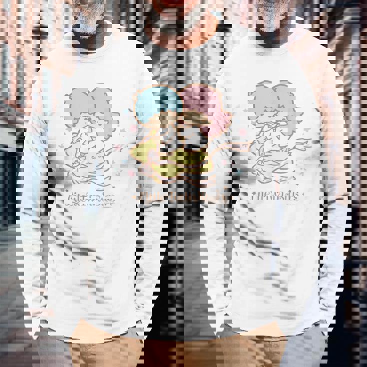 リトルツインスターズ ほしにのって ライトカラー 長袖Tシャツ 高齢者への贈り物