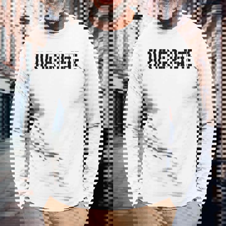 リバープレート アルゼンチン ロゴ リバープレート 長袖Tシャツ 高齢者への贈り物