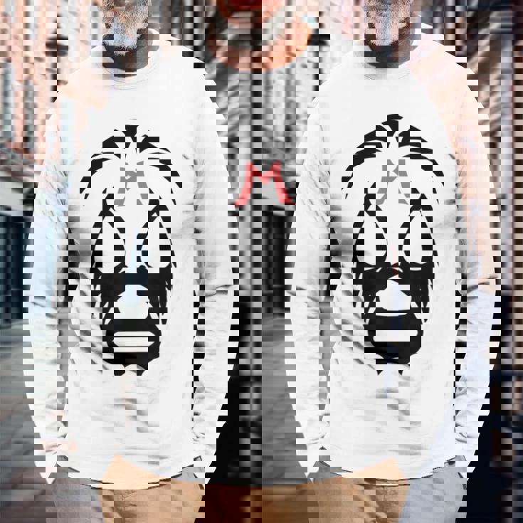 ルチャドールマスクtシャツ 長袖Tシャツ 高齢者への贈り物