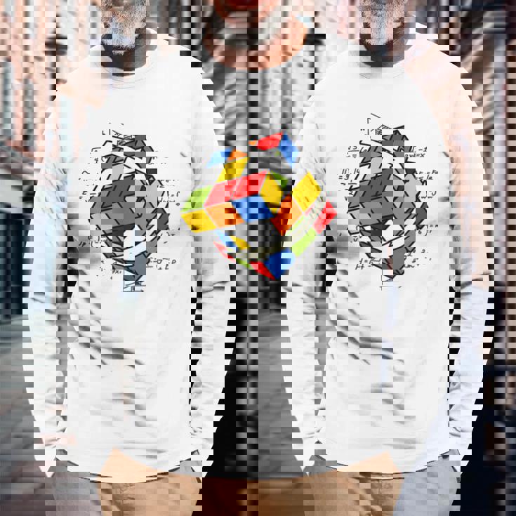ルービックキューブ ルービックキューブ マジックキューブ レトロ ルービ ヴィンテージ オタク 長袖Tシャツ 高齢者への贈り物