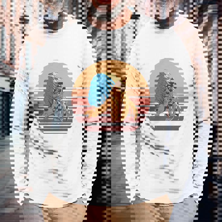 レトロ I Travel Toee ヤドカリ ヴィンテージ ヤドカリ 好き 長袖tシャツ 長袖Tシャツ 高齢者への贈り物