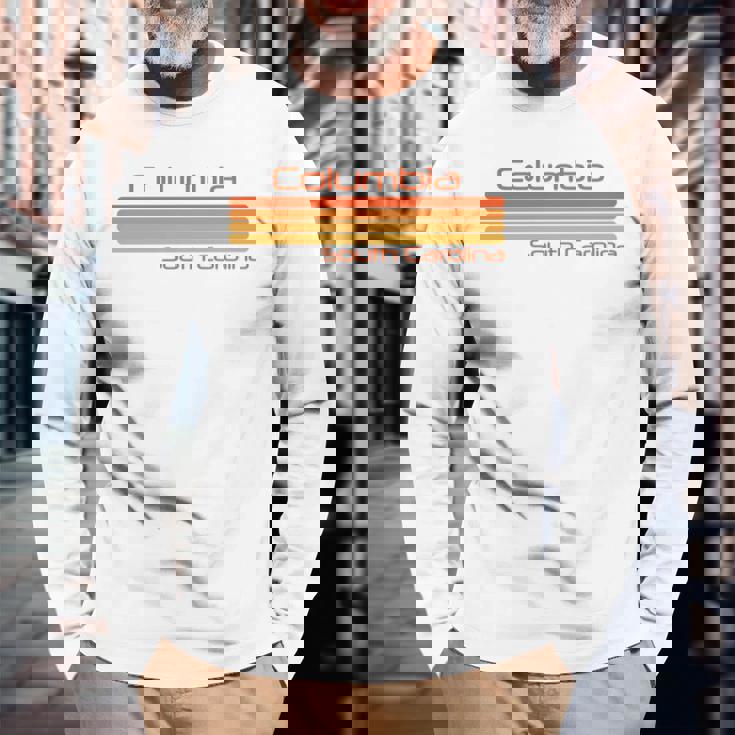 レトロ コロンビア サウスカロライナ 長袖tシャツ 長袖Tシャツ 高齢者への贈り物