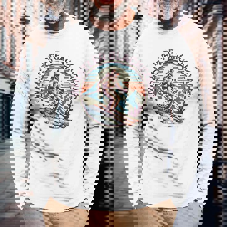 レトロ ヴィンテージ ウィスラー ブラッコム カナダ スキー リゾート 冬 長袖Tシャツ 高齢者への贈り物