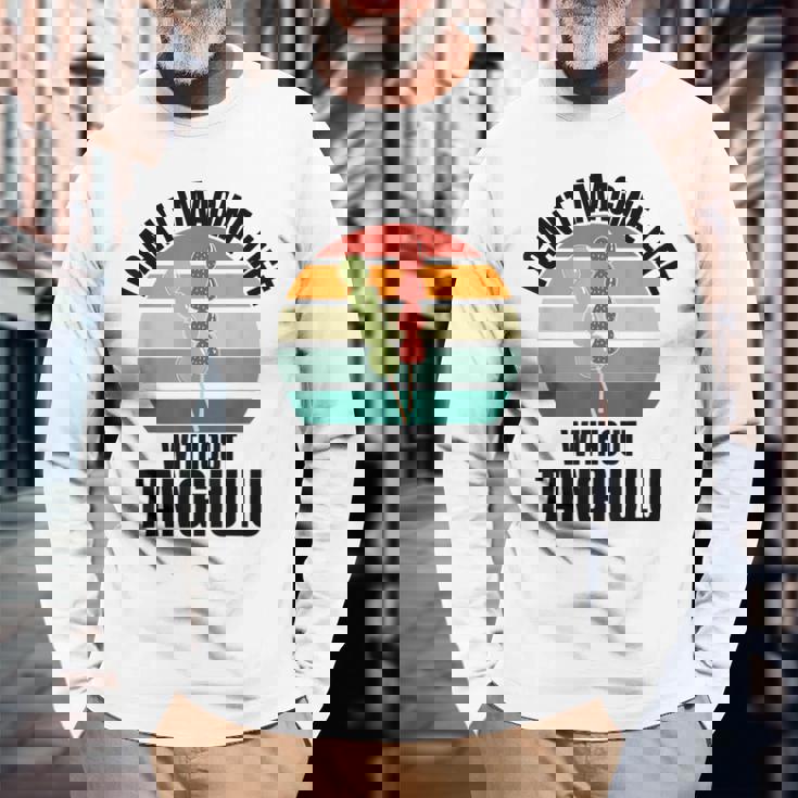 レトロタングル「Tanghuluなしでは人生は想像できない」 長袖Tシャツ 高齢者への贈り物