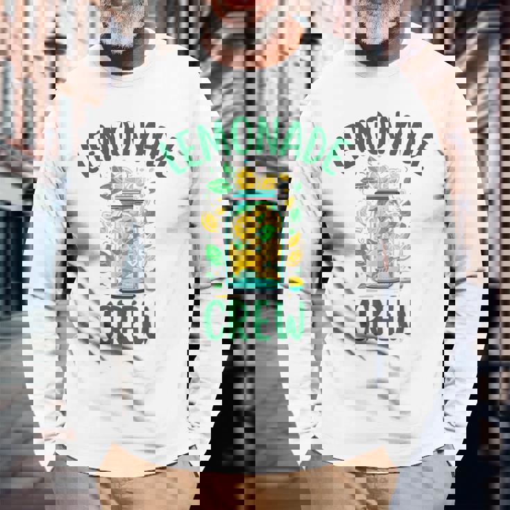 レモネードスタンドシャツ クルーとボス レモンジュース サマーイエロー 長袖Tシャツ 高齢者への贈り物