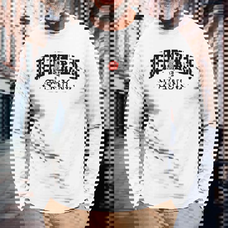 ロサンゼルスストロングカリフォルニアストロング、Laストロングサポート 長袖Tシャツ 高齢者への贈り物