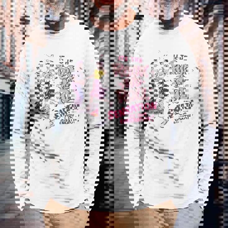 ロックンロール レトロ 50年代 ロカビリー ビンテージスタイル 1950年代 長袖Tシャツ 高齢者への贈り物