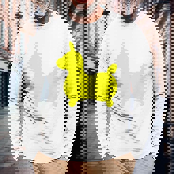 ロディ スカイ バックプリントチャコール） 長袖Tシャツ 高齢者への贈り物