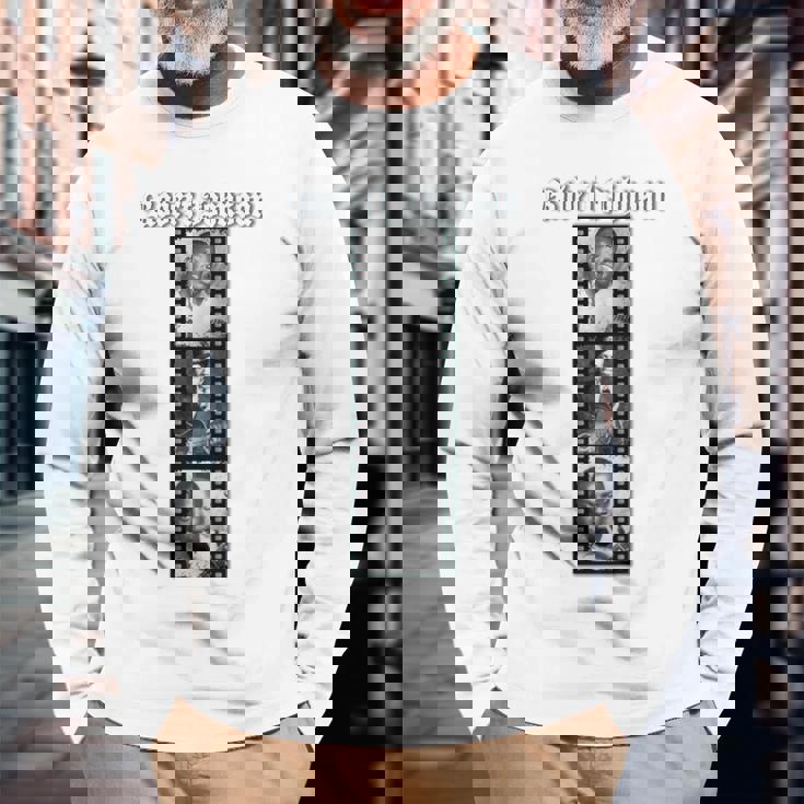 ロバートジョンソン_002_Back Printed 長袖Tシャツ 高齢者への贈り物